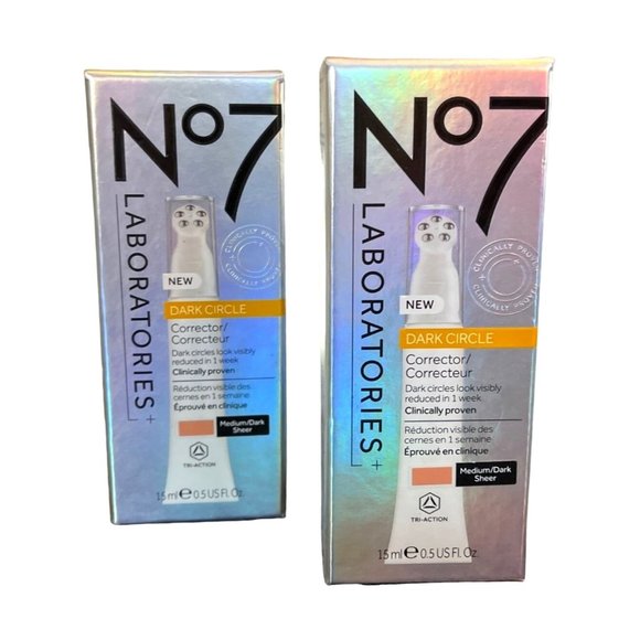 No7 Other - Lot of 2 No7 Laboratories Dark Circle Corrector Med/Dark Sheer NEW